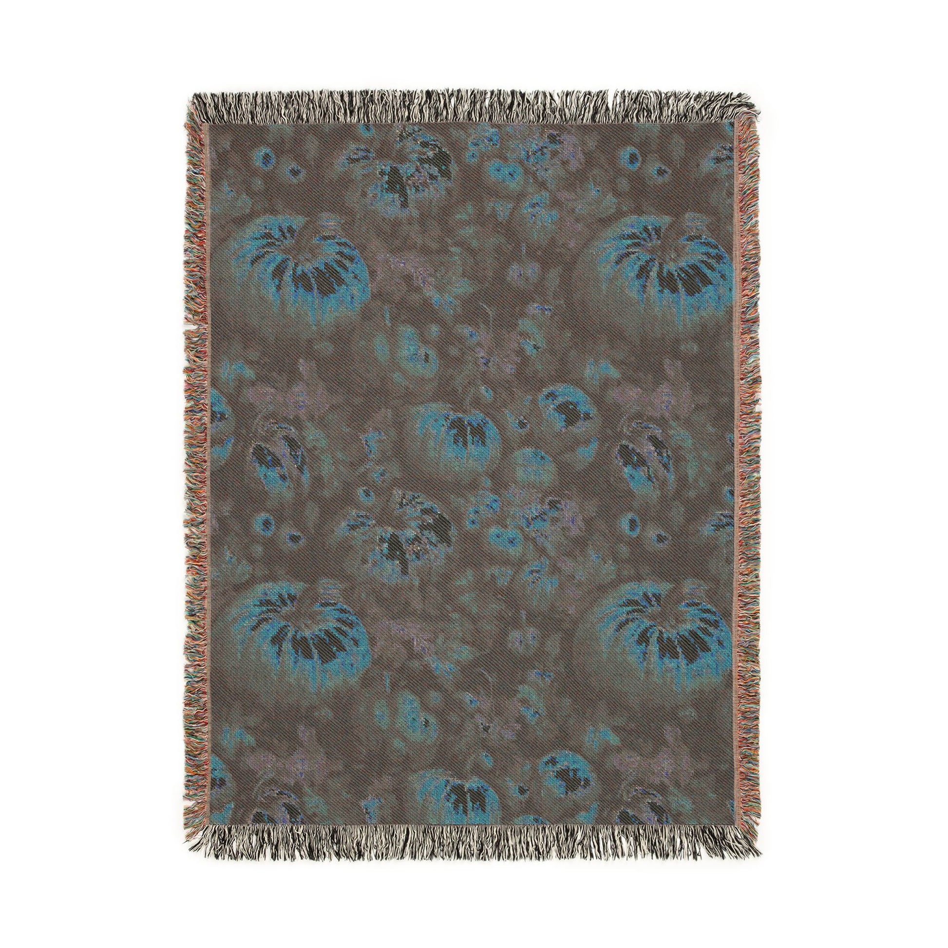 Pumpkin Harvest woven blanket, reverse side weave pattern
