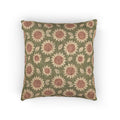 Retro Flower Woven Pillow - front view