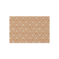 Sea Shell outdoor rug in cream with terracotta scallop shells, shown flat