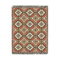 Star Medallion Aztec woven blanket featuring a bold southwestern geometric pattern